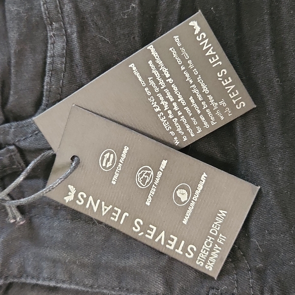 STEVE’S JEANS | Boys/Girls Stretch Denim Skinny Fit Jeans Alec Black Size 10 - Picture 6 of 12